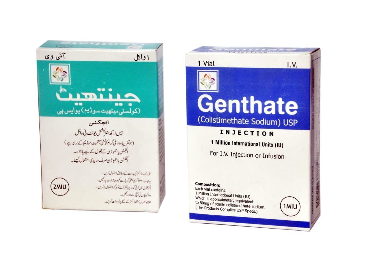 Genthate colistimethate sodium injection cartons