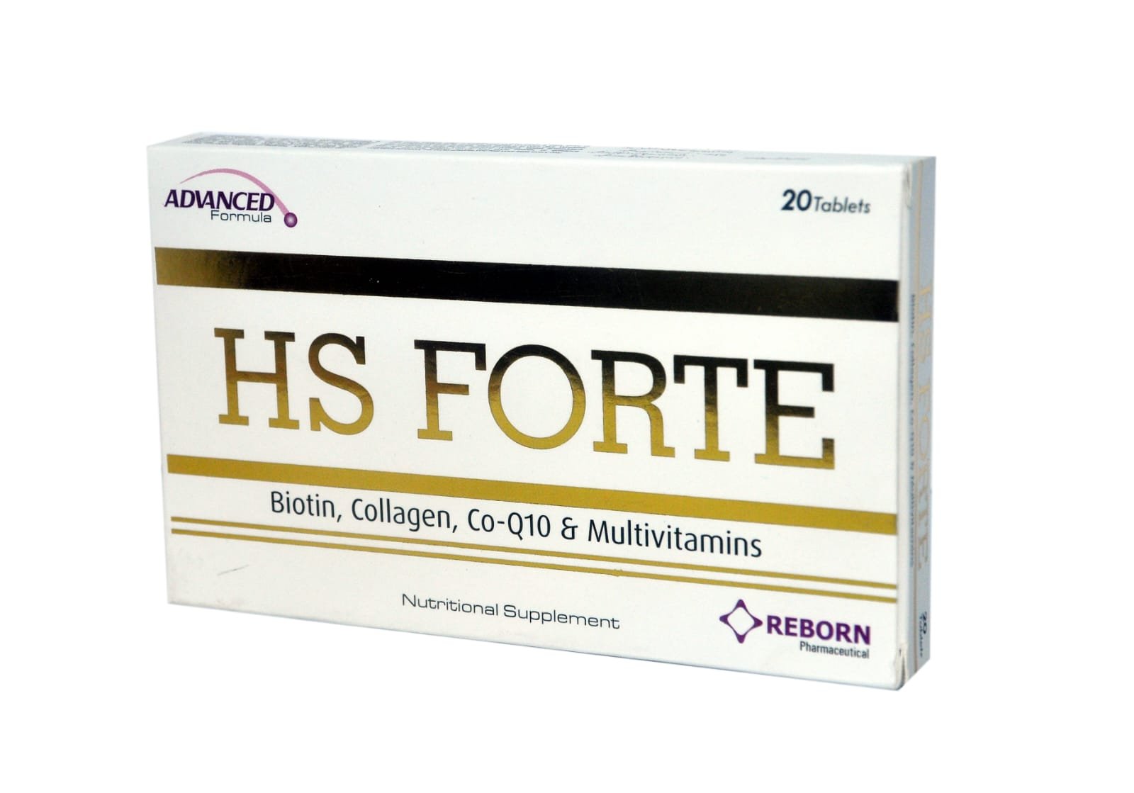 HS Forte biotin, collagen and Co-Q10 multivitamin tablets, 20 tablets