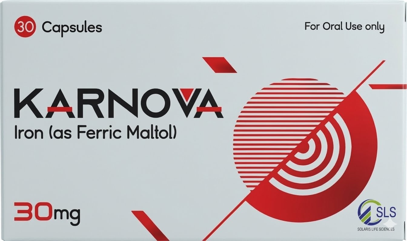 Karnova ferric maltol 30mg capsules, 30 capsules for oral use